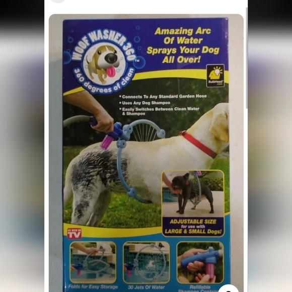 Woof Washer 360 Degree Adjustable Dog Bathing Washer Shampoo Tool Kit New in box - Picture 3 of 12